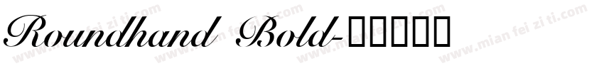 Roundhand Bold字体转换